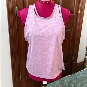Nike  Dri-FIT Performance Tank Top  pink Heather  very stretchy  unique cut outs